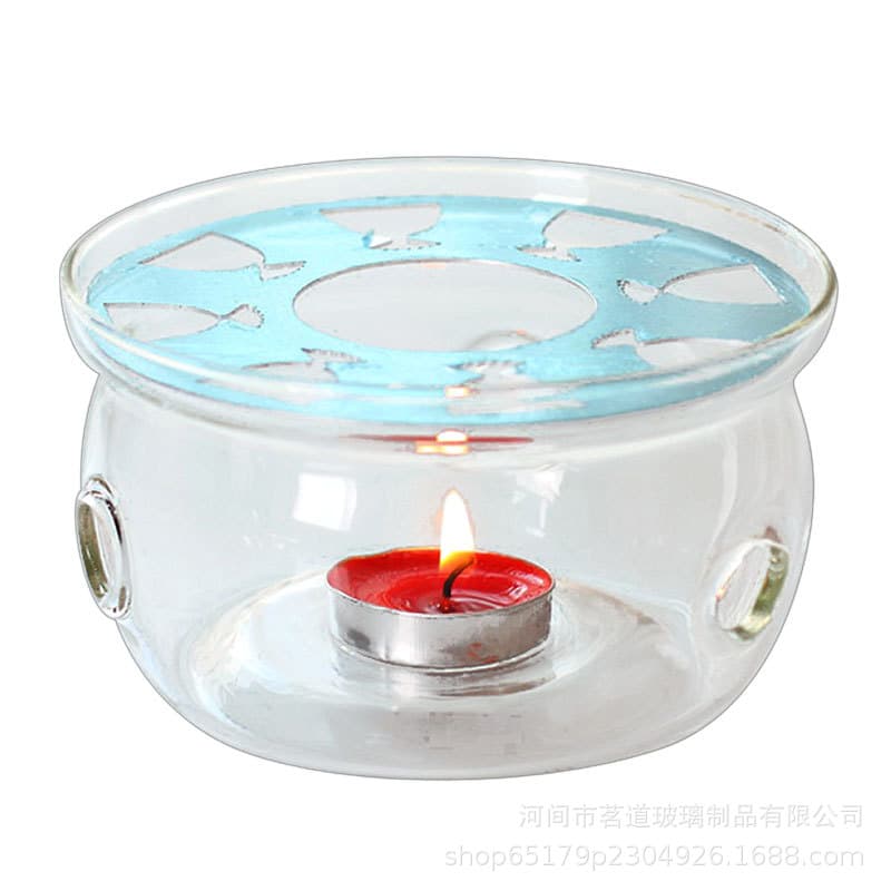 Aquecedor redondo, garrafa térmica, chá aromatizado, bule, conjunto de chá incolor transparente de vidro com acessórios - imagem 6