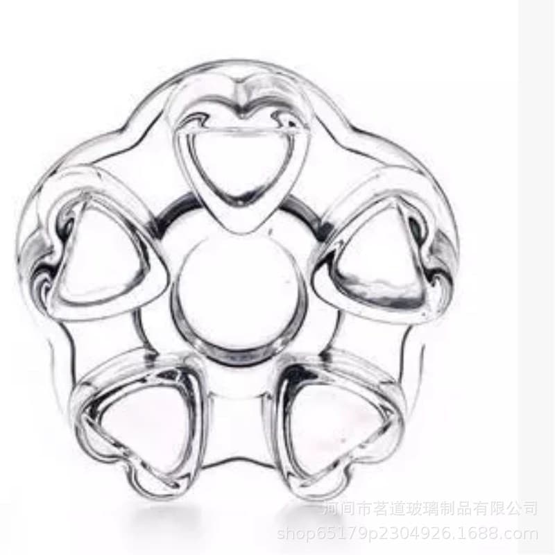 Base de cristal doméstico em forma de amor, aquecedor de chá soprado, conjunto de chá de vidro de borosilicato alto, base de aquecimento oca - imagem 6