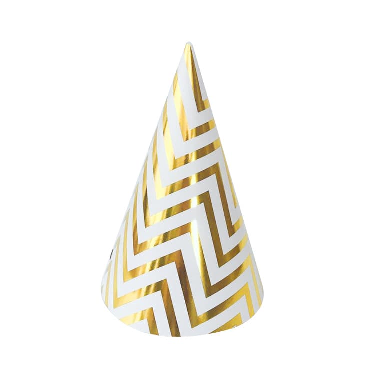 Chapéu de papel para festa de um ano, banquete de 100 dias para bebês, venda direta da fábrica, estilo ins, padrão ondulado, bronzeador, chapéu de aniversário - imagem 5