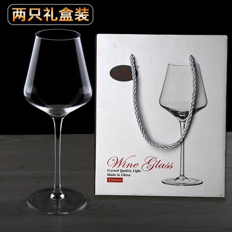 Copo de vinho de cristal feito à mão, caixa de presente, conjunto, vendas diretas da fábrica, 2 peças - imagem 1