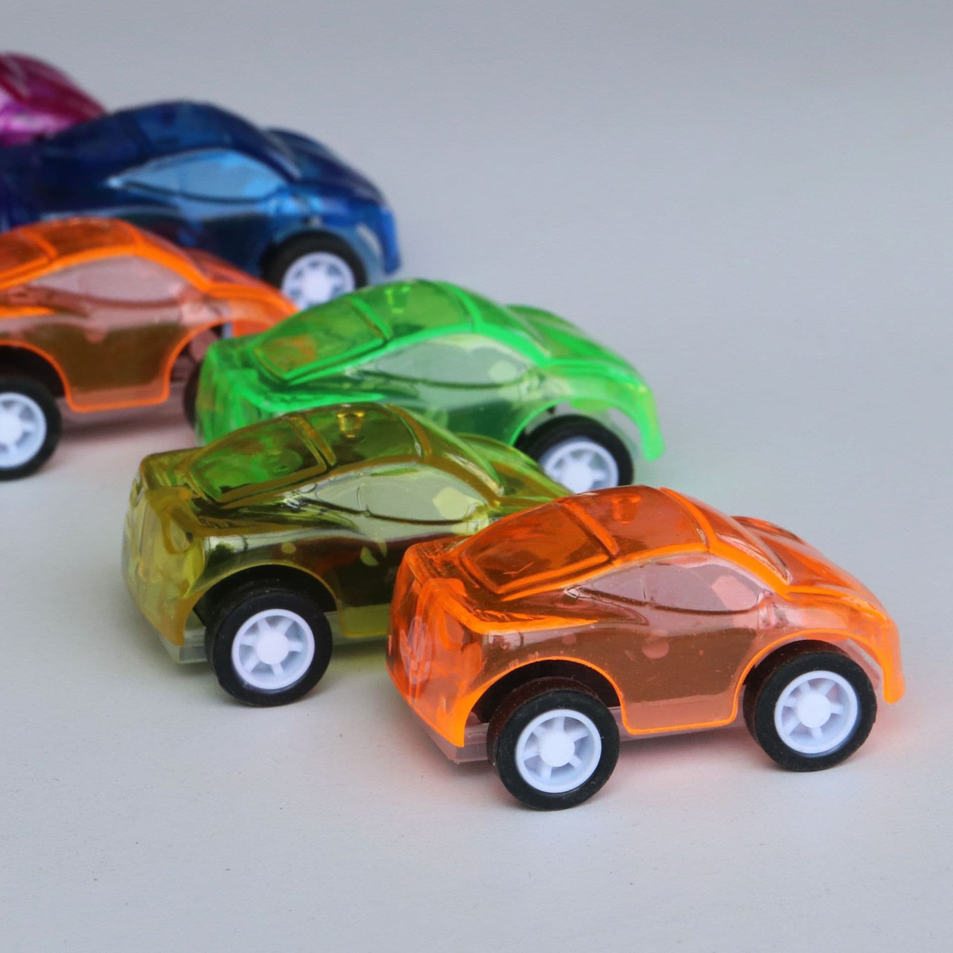 Carro transparente bonito menino brinquedo carro puxar para trás carro criativo mini carro para crianças e bebês - imagem 3