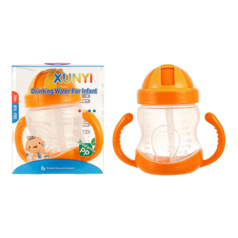 Alça de chifre, bule infantil com copo, copo para treinamento, 280 ml - imagem 2