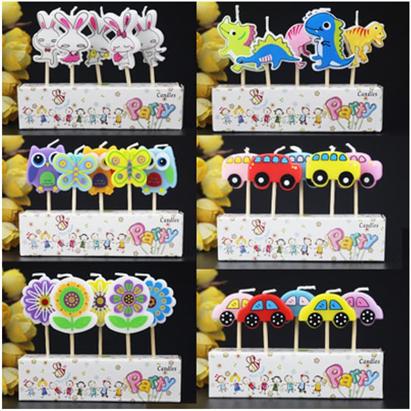 Ano do cavalo dos desenhos animados velas de aniversário bonito das crianças primeiro ano festa cozimento decoração criativa sem fumaça bolo velas atacado - imagem 5