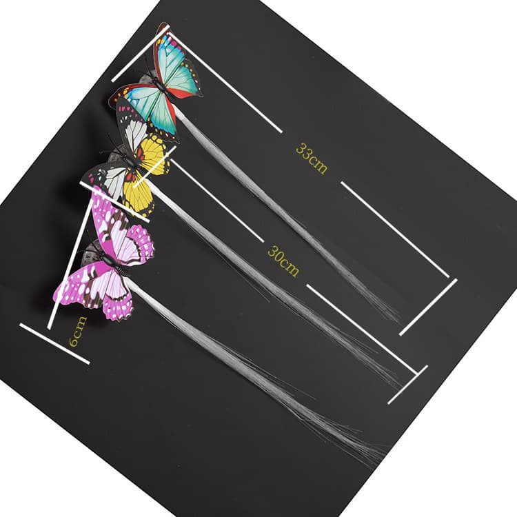 Borboleta colorida tranças luminosas glitter tranças led fibra óptica cabelo festa de aniversário entretenimento torcendo adereços - imagem 4