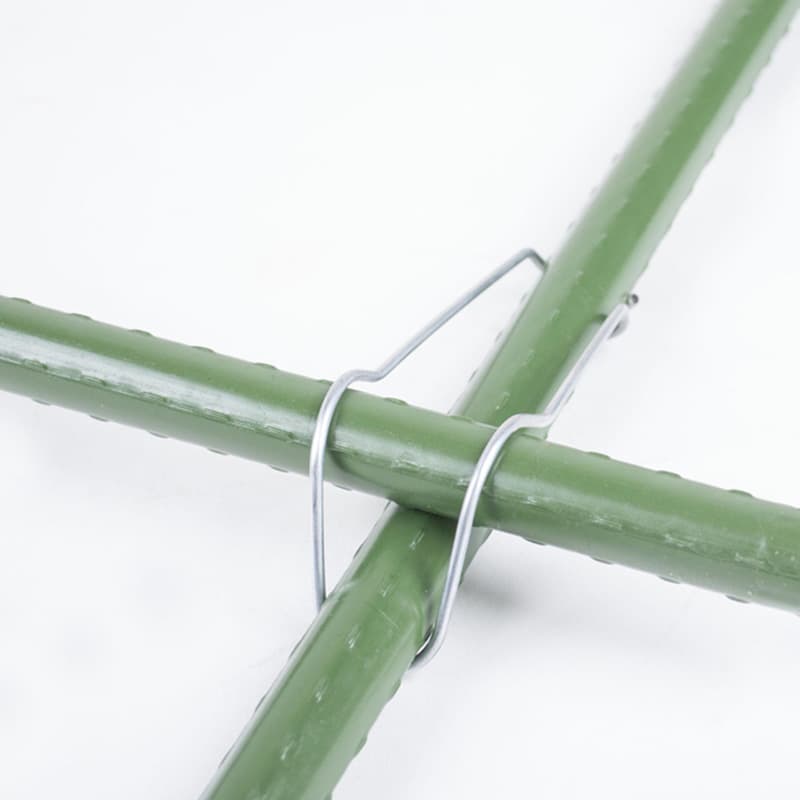 Tubo de aço revestido de plástico, fivela de arame, suporte para flores de trepadeira fixado com fivela cruzada de plástico, conexão de estrutura de suporte, acessórios de fivela de mola - imagem 5