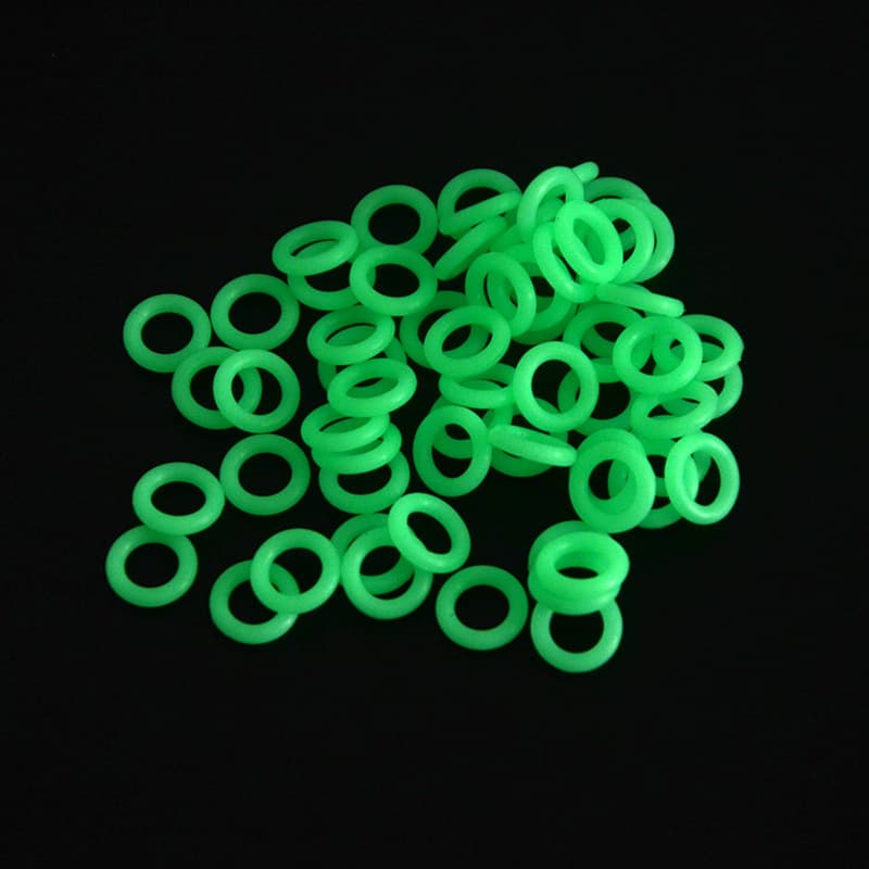 Anel de unhas para acampamento ao ar livre, anel luminoso em forma de O de silicone, anel fluorescente, anel de aviso de pesca noturna, anel de unhas de acampamento - imagem 2