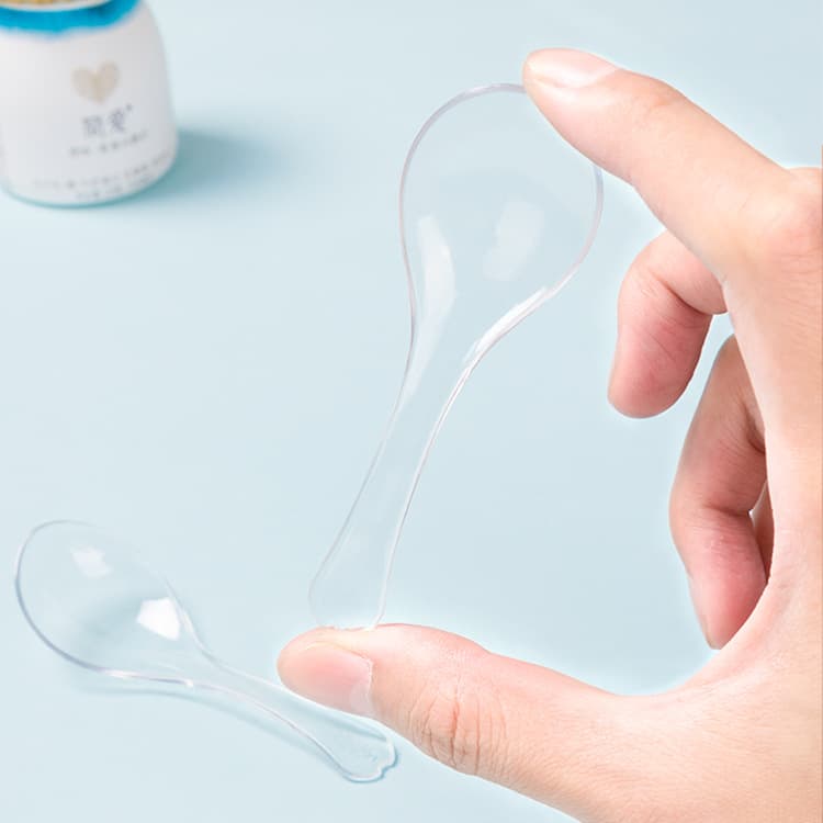 喇叭花 Colher pequena descartável de plástico polipropileno, 9cm - imagem 1