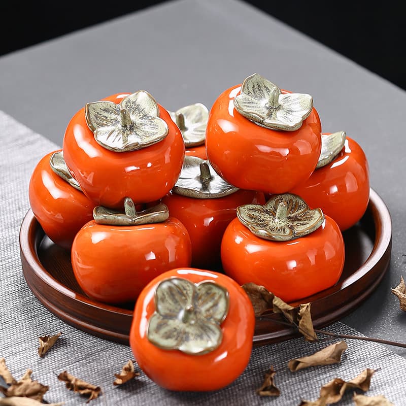 Lata de chá de caqui, lata de doces de casamento ruyi de caqui, lata de doces de presente de casamento, caixa de doces de cerâmica pequena loja feliz, preço especial - imagem 3
