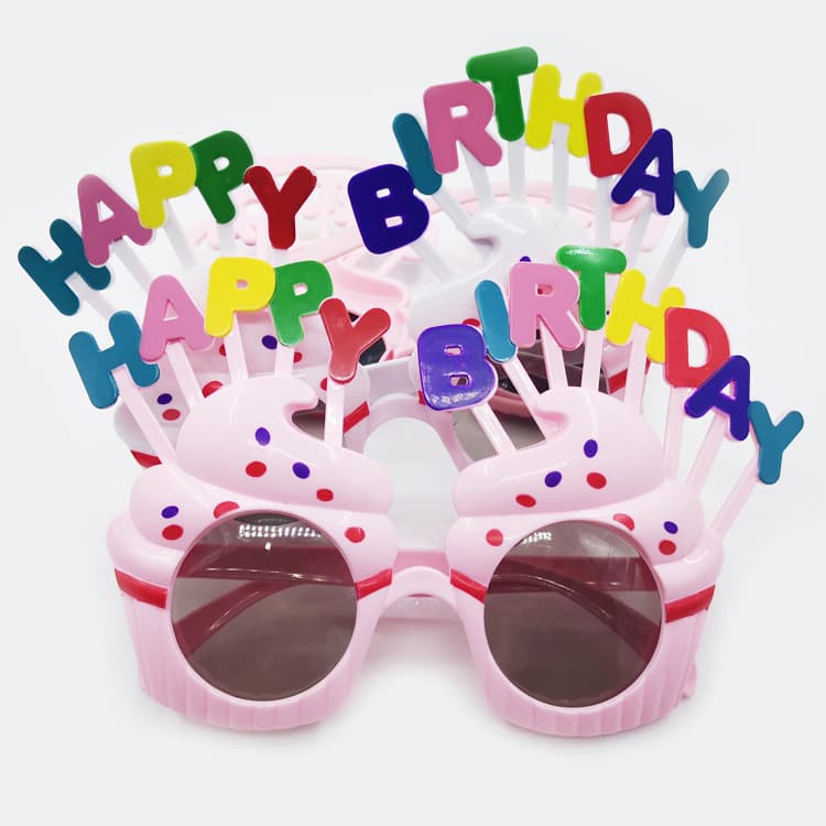 Óculos de aniversário com fotos engraçadas de celebridades da Internet do mesmo estilo de Xiaohongshu, óculos em forma de bolo para decoração de festa criativa infantil - imagem 3