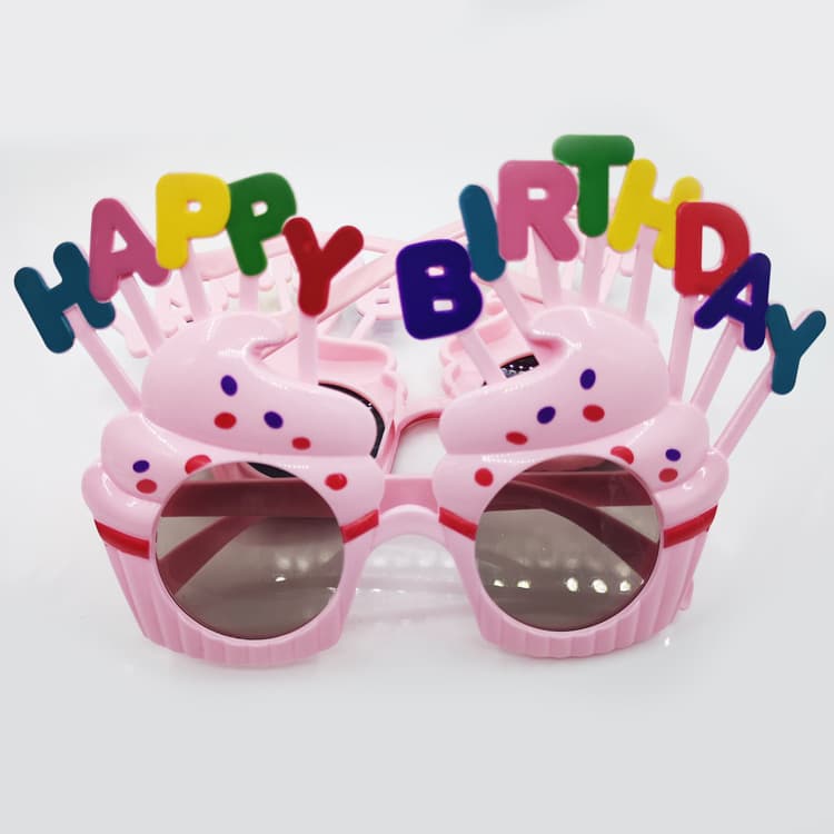 Óculos de aniversário com fotos engraçadas de celebridades da Internet do mesmo estilo de Xiaohongshu, óculos em forma de bolo para decoração de festa criativa infantil - imagem 5