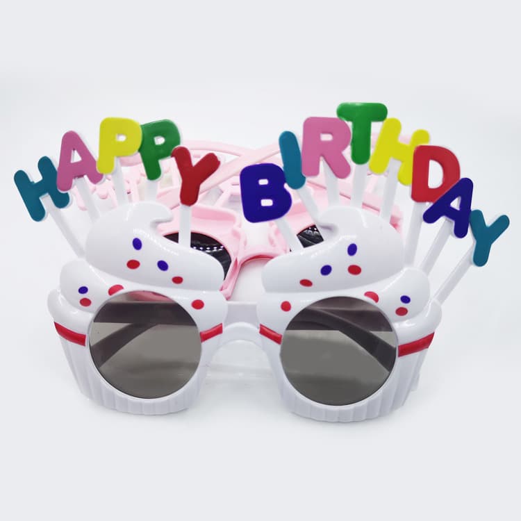 Óculos de aniversário com fotos engraçadas de celebridades da Internet do mesmo estilo de Xiaohongshu, óculos em forma de bolo para decoração de festa criativa infantil - imagem 11