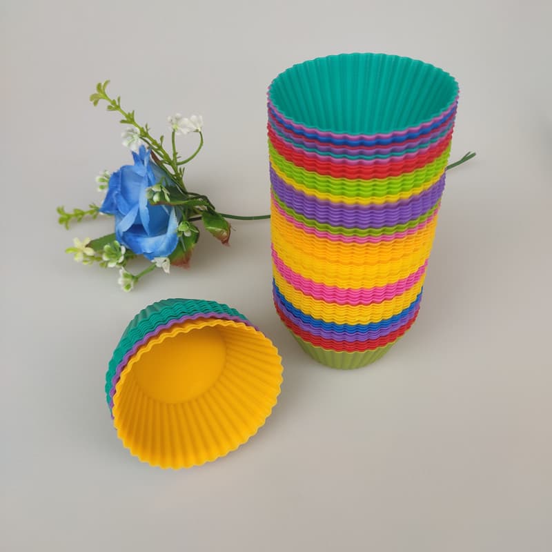 Copo de bolo de silicone, forma redonda para muffin, forma de cozimento, 7cm, copo de bolo, pudim de silicone, forma de bolo - imagem 4