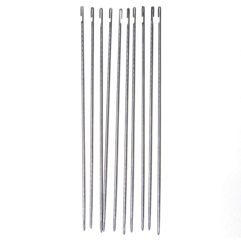 Agulha de miçangas com abertura lateral, ferramenta de rosqueamento, agulha de aço, agulha de chumbo, agulha de crochê, abertura livre, enfiador de agulha - imagem 6