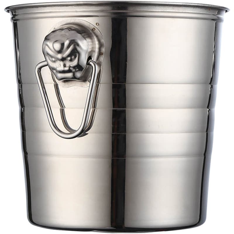 Balde de gelo de aço inoxidável com cabeça de tigre espessada, bar ktv cuspir vinho, champanhe, cerveja gelada, balde de vinho tinto, cilindro de gelo - imagem 5
