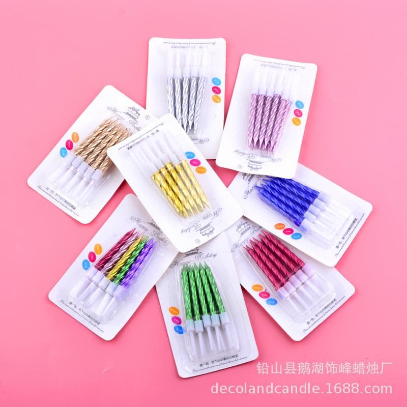 Fabricante atacado 10 velas pequenas de fio de ouro de alta qualidade local ouro velas de fio de aniversário velas de bolo de aniversário - imagem 5