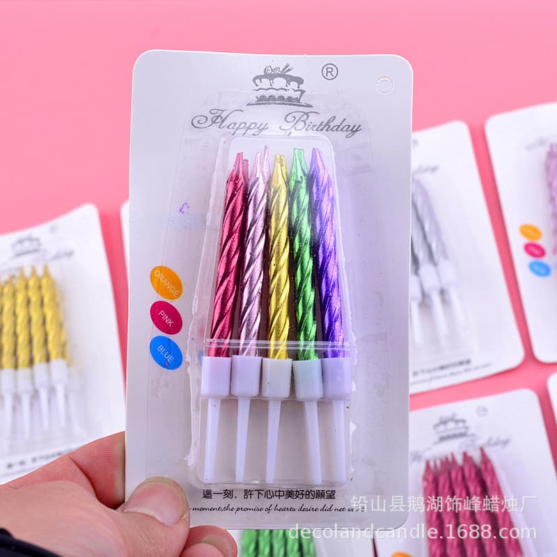Fabricante atacado 10 velas pequenas de fio de ouro de alta qualidade local ouro velas de fio de aniversário velas de bolo de aniversário - imagem 3