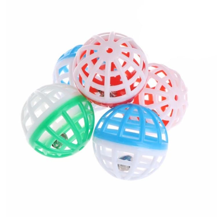 Sino pequeno redondo de duas cores de plástico, brinquedo, cães e gatos, animal de estimação - imagem 3
