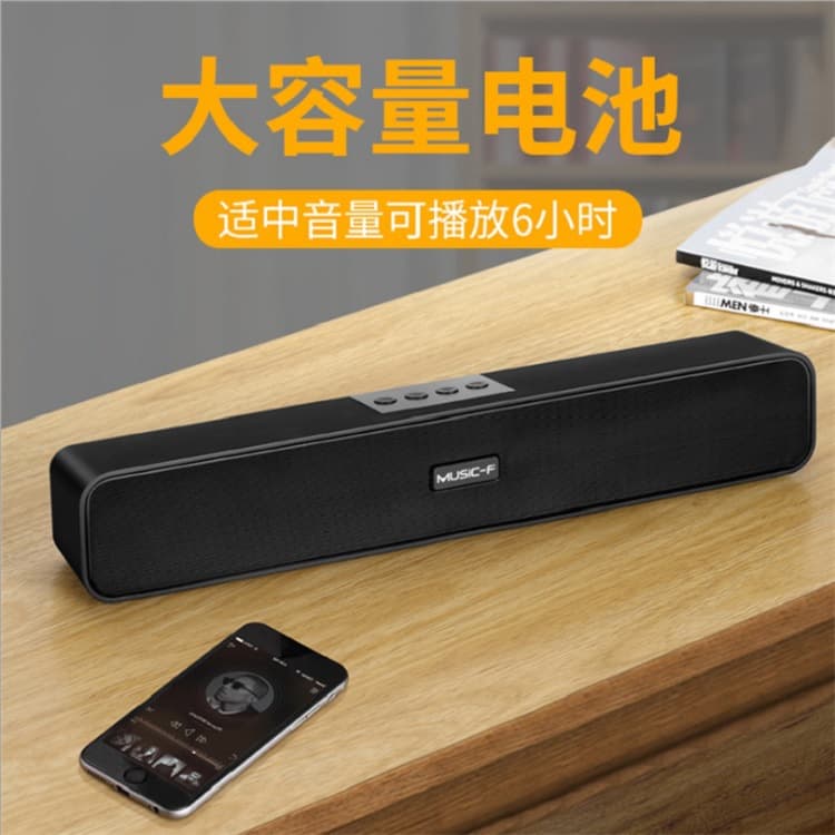 Pequeno blaster de som sem fio bluetooth alto-falante do telefone móvel subwoofer mini computador em casa longa sala tv alto-falante - imagem 1
