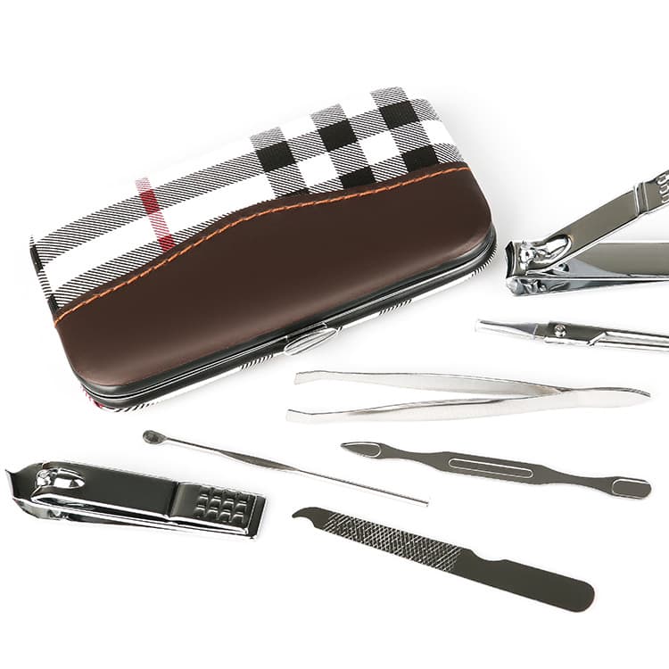 Conjunto de ferramentas de manicure cosmética para manicure para unhas, tesoura de unha, 7 peças, com impressão do seu logotipo, presente de aniversário - imagem 3