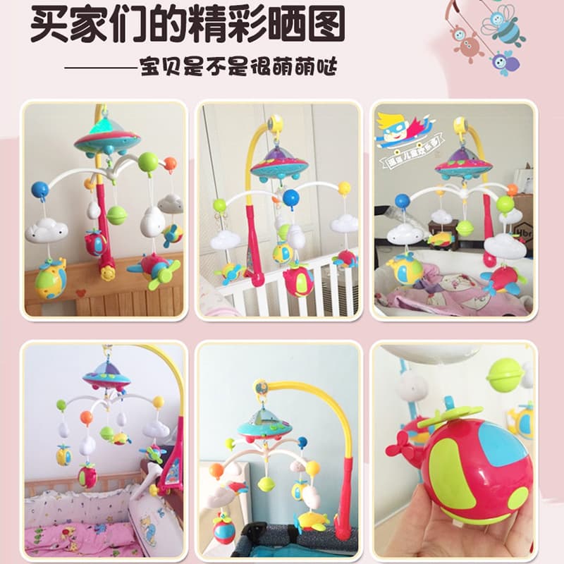 Brinquedo de berço giratório musical infantil para recém-nascidos, pufe, caixa de presente, 2 meses, 0-1 anos - imagem 3