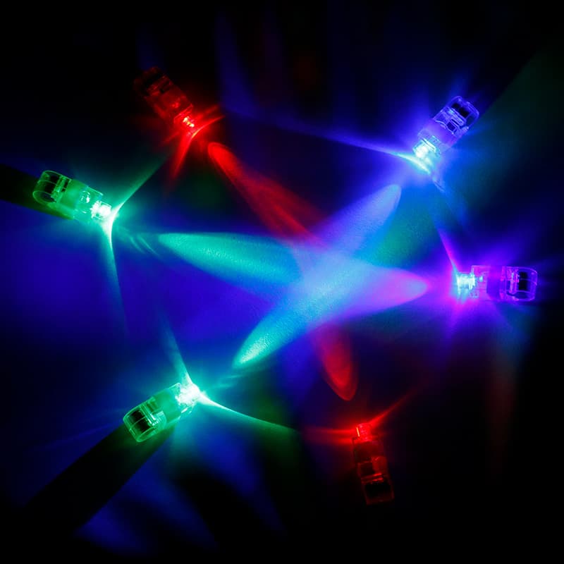 Lâmpada de dedo luminosa led brinquedo boate concerto alegria colorido flash laser tenda fornecimento atacado - imagem 3