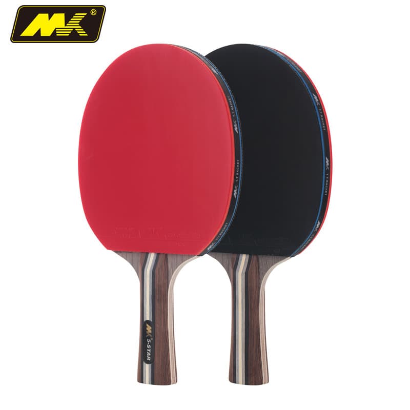 Vendas diretas da fábrica raquete de tênis de mesa mk raquete dupla cinco cinco estrelas raquete horizontal raquete de tênis de mesa conjunto de bastão de ping pong - imagem 6
