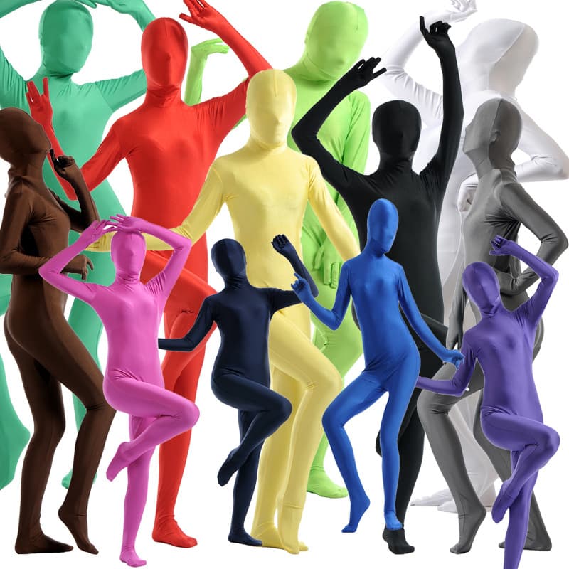 ZENTAI meia-calça com tudo incluído cor sólida cross-dressing roupas de ginástica roupas de performance de palco roupas de animação macacão roupas modeladoras - imagem 1