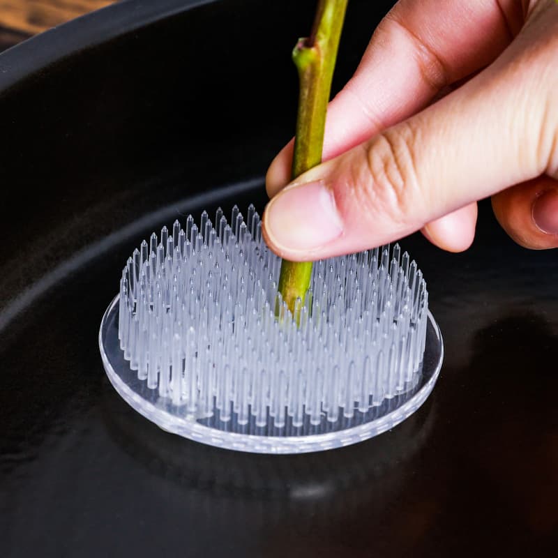 Dispositivo de arranjo de flores Kenzan transparente de plástico Zen estilo chinês arranjo de flores japonês Kenzan Ohara Ryuchibo base de arranjo de flores - imagem 5