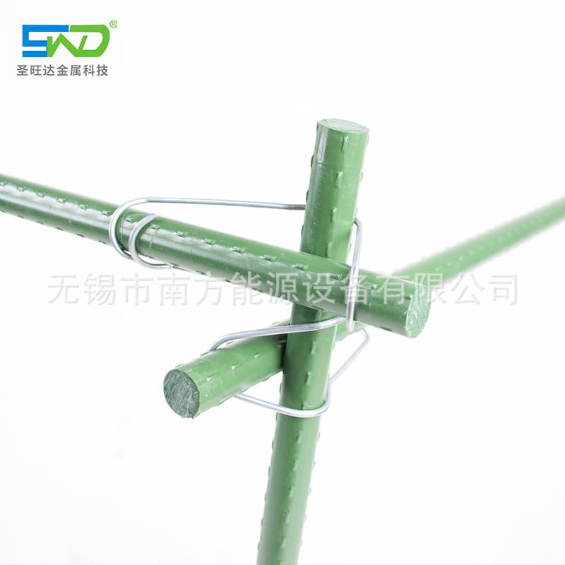 Tubo de aço revestido de plástico, fivela de arame, suporte para flores de trepadeira fixado com fivela cruzada de plástico, conexão de estrutura de suporte, acessórios de fivela de mola - imagem 1