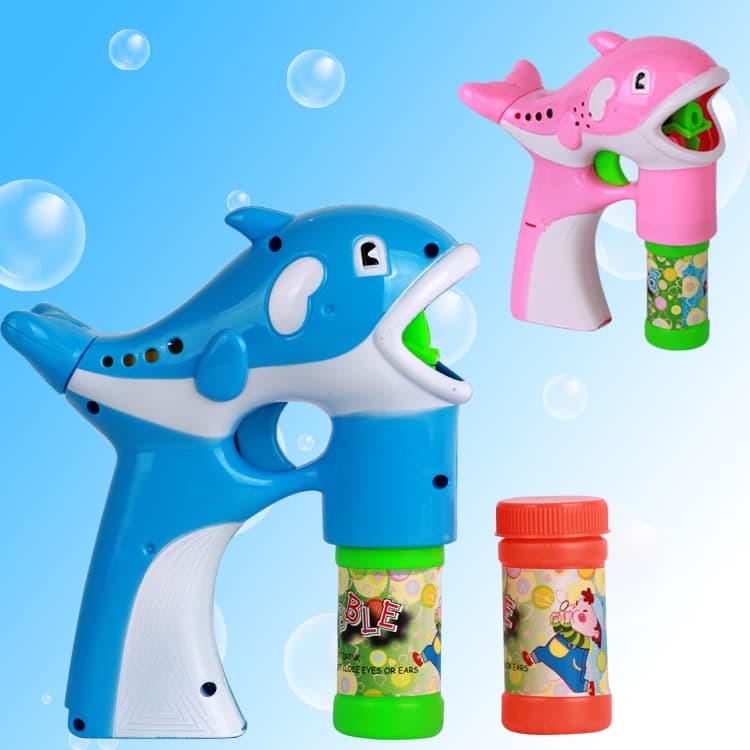 Pistola de bolhas automática de música grande, bolhas elétricas, máquina de bolhas, pistola de água, brinquedo, totalmente automático, golfinho - imagem 1