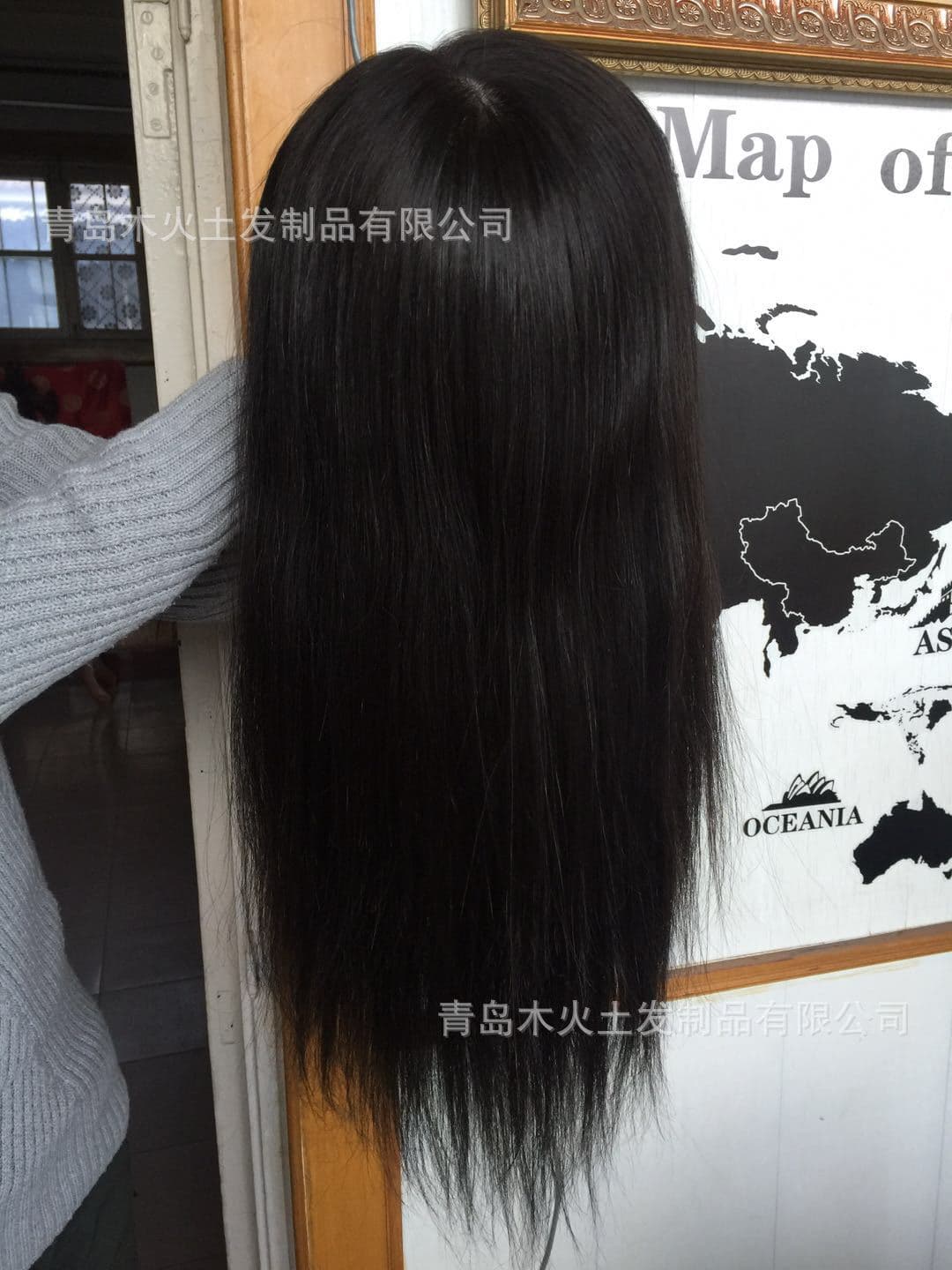 木火土 [假发全手织真人发女士发片前顶递针异域风格染发长直发蓬松] - imagem 3