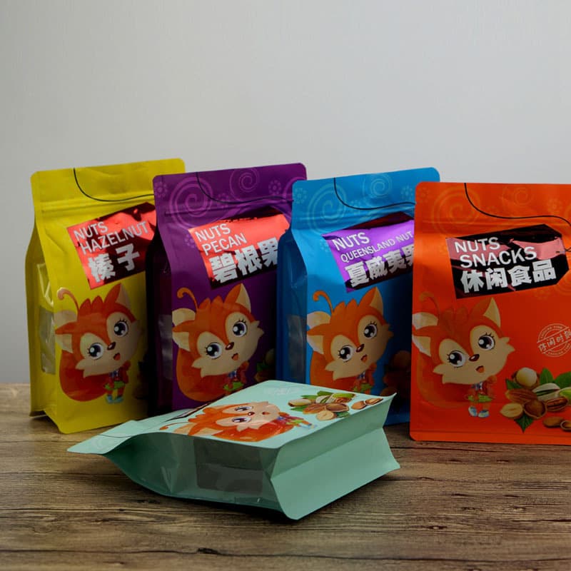Saco para embalagem de lanches, saco com vedação de oito lados de frutas com passas de esquilo, saco de sementes de noz-pecã, pistache, nozes e melão - imagem 2