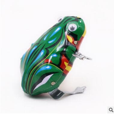 Sapo de ferro tipo H-01, bebê de brinquedo de corda nostálgico, sapo de ferro de corda, lote clássico de brinquedos de barraca de rua - imagem 8
