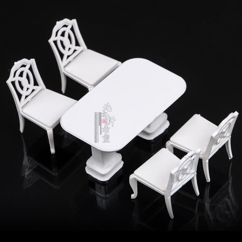 Mesa de areia arquitetônica, materiais de modelo, plantas de casas DIY, simulação, enfeites de móveis internos, conjuntos de mesa e cadeiras, vários tipos - imagem 5