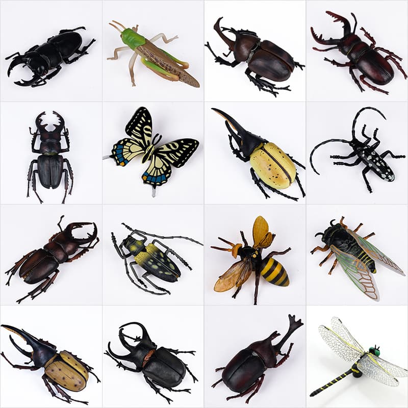 Amostra realista de plástico com borboleta, modelo animal, libélula - imagem 1