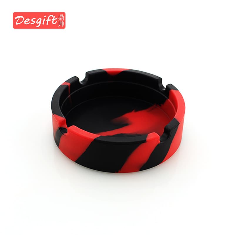 Transfronteiriço venda quente cinzeiro de silicone padrão camuflagem cor misturada caixa cinzeiro redondo internet café ktv logotipo impresso - imagem 13