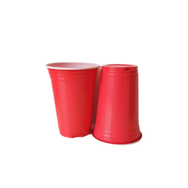 Copo de sorvete vermelho descartável de 300ML - imagem 3