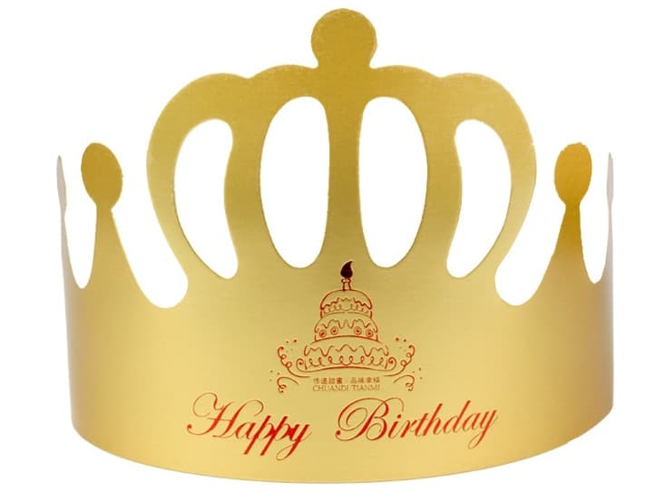 Coroa chapéu de aniversário grosso ouro papelão fontes de festa vendas diretas da fábrica para adultos e crianças universal 100 pacote - imagem 4