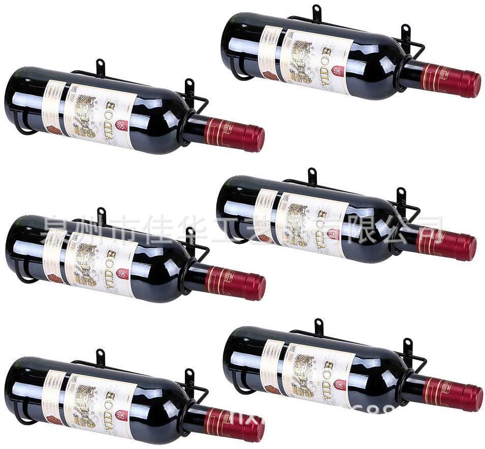 Rack de vinho simples de parede para garrafa única, rack de exibição de garrafa de vinho tinto, rack de vinho suspenso de metal - imagem 3