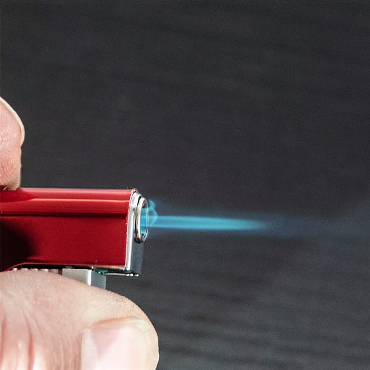 Jinbohong 801 concha de ferro injeção direta isqueiro descartável à prova de vento máquina de publicidade laser livre novo produto venda quente - imagem 4