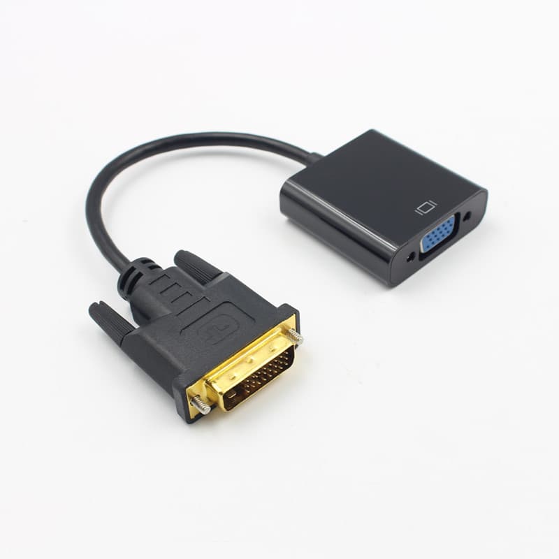 Conversor DVI para VGA dvi24+1 para vga com chip Cabo adaptador DVI-D para VGA Placa gráfica DVI para VGA - imagem 4