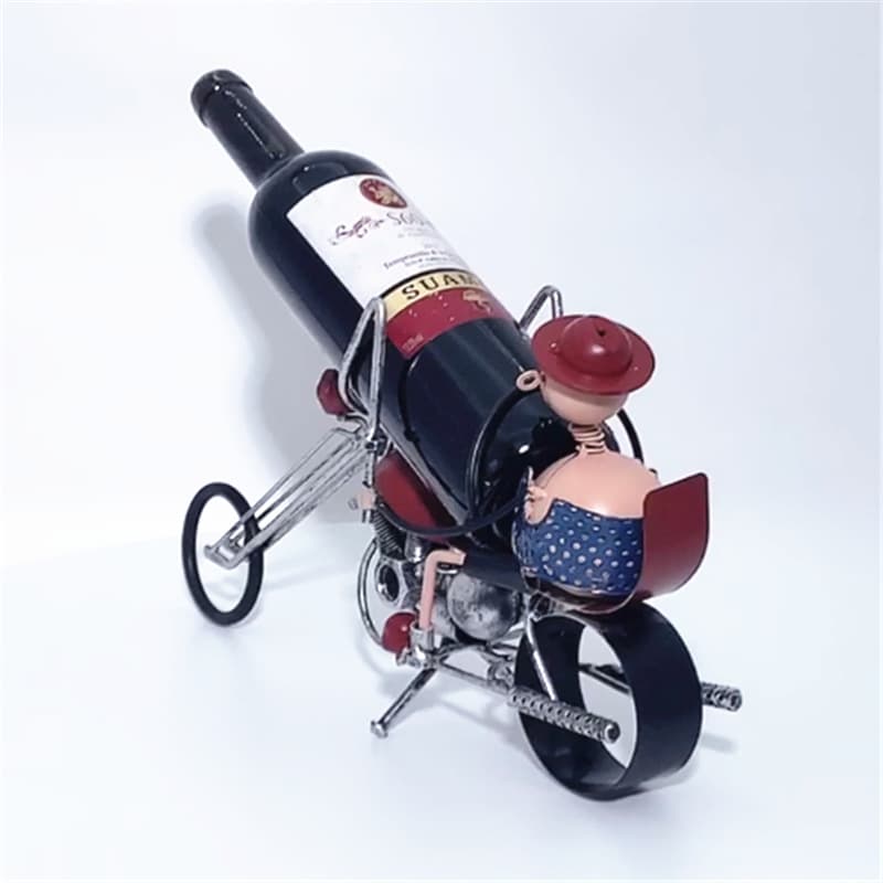 Rack de vinho de ferro rack de garrafa de vinho estilo motocicleta rack de armazenamento de garrafa de vinho fornecimento direto da fábrica - imagem 5