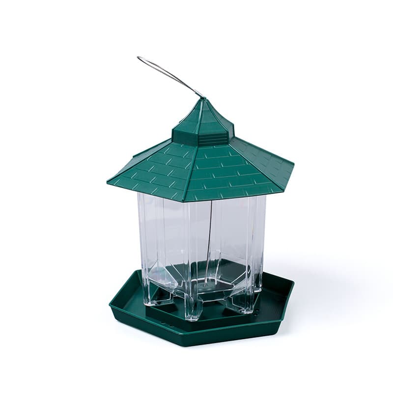 Caixa de vidro transparente acrílico gaiola alimentador de pássaros selvagens alimentador de pássaros de estimação rack pendurado alimentador de pássaros - imagem 1