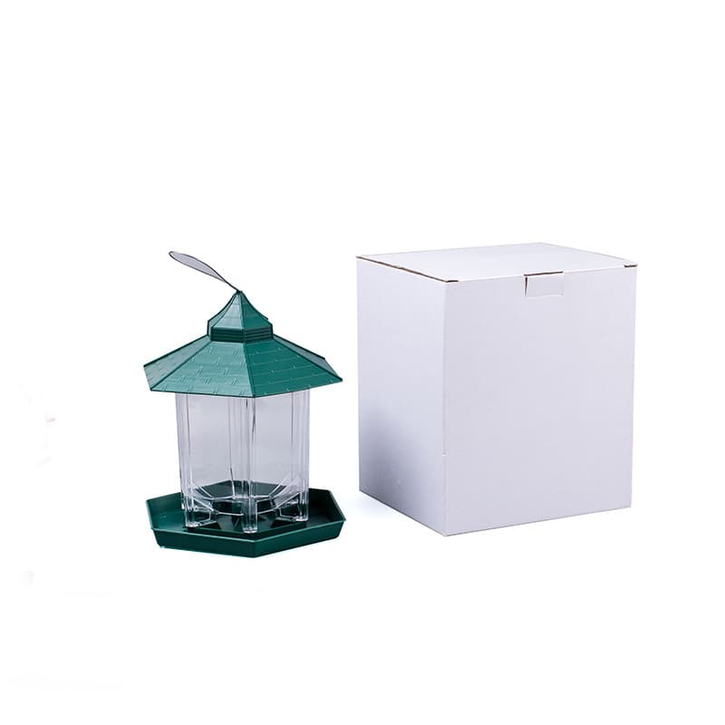 Caixa de vidro transparente acrílico gaiola alimentador de pássaros selvagens alimentador de pássaros de estimação rack pendurado alimentador de pássaros - imagem 5