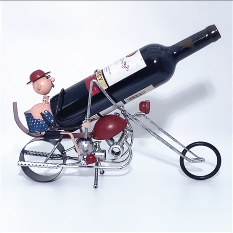 Rack de vinho de ferro rack de garrafa de vinho estilo motocicleta rack de armazenamento de garrafa de vinho fornecimento direto da fábrica - imagem 6