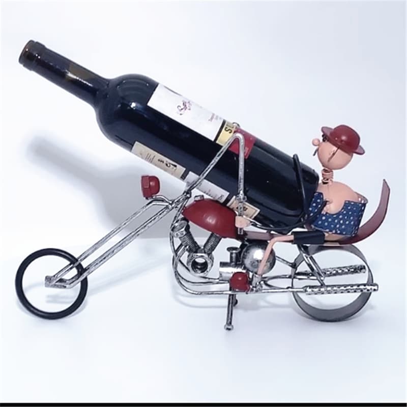 Rack de vinho de ferro rack de garrafa de vinho estilo motocicleta rack de armazenamento de garrafa de vinho fornecimento direto da fábrica - imagem 4