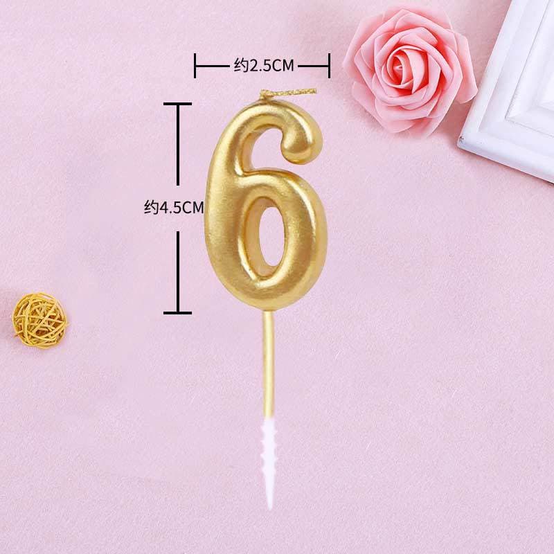 Atacado número dourado vela carta aniversário vela banhado a ouro bolo decoração criativa sem fumaça fábrica de velas do condado de ningjin - imagem 5