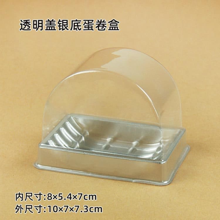 Caixa transparente para bolo suíço, caixa de rolo suíço a03, caixa triangular para pastelaria, corte, mousse, queijo, 100 peças - imagem 11
