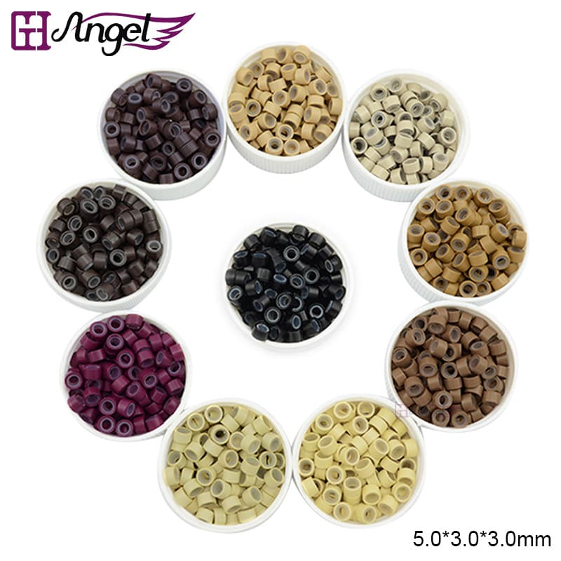 200/can 503030 em estoque anéis de extensão de cabelo transfronteiriços anéis de silicone micro anéis ferramentas de extensão de cabelo - imagem 1