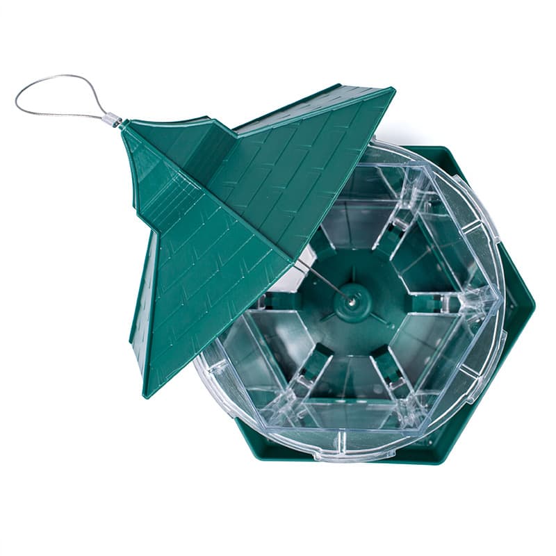 Caixa de vidro transparente acrílico gaiola alimentador de pássaros selvagens alimentador de pássaros de estimação rack pendurado alimentador de pássaros - imagem 3